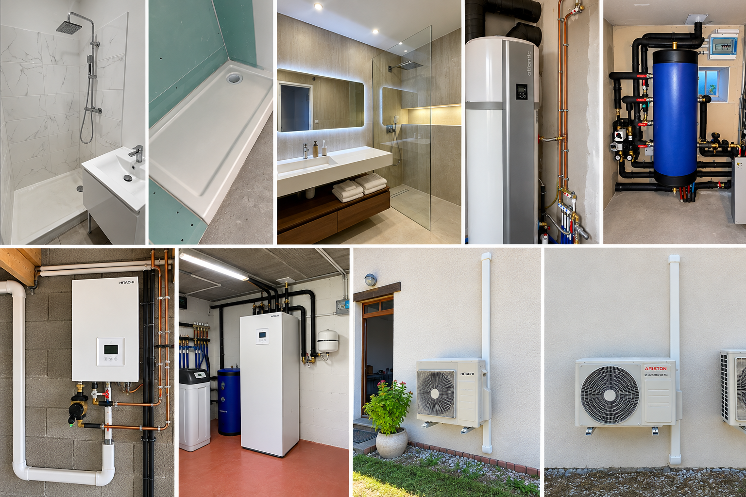 Sélection de réalisations plomberie, chauffage et climatisation